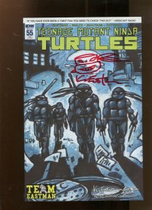 TEENAGE MUTANT NINJA TURTLES #55 (9.2) SIGNED & SKETCHED BY EASTMAN! 2016