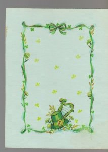 LEPRECHAUN HAT WITH HARP 6x8 #nn St Patrick's Day Greeting Card Art