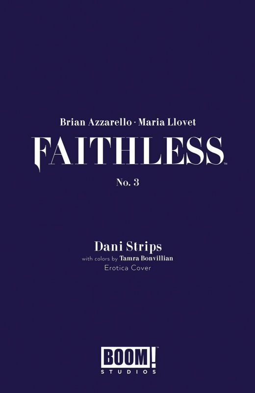 Faithless #3 Cover B Erotica Strips Variant BOOM! Studios 2020 EB42