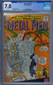 METAL MEN #2 CGC 7.0 PLATINUM MERCURY ROBOTS OF TERROR MIKE ESPOSITO WHITE PAGES