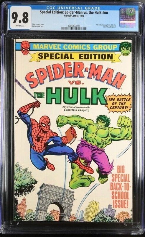 SPECIAL EDITION SPIDER-MAN VS THE HULK #NN 1979 MARVEL CGC 9.8 WHITE PAGES 7009