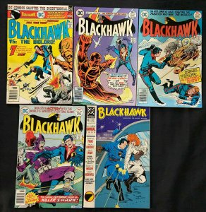BLACKHAWK 5 COMICS LOT #247-250 BRONZE AGE + ANNUAL #1 1989 FN-VF