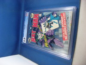 BATMAN 251 CGC 5.0 NEAL ADAMS JOKER CARD CVR DC 1973