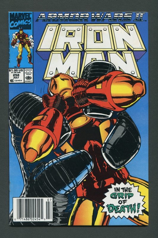 Iron Man #258  / 9.2 NM-  Newsstand  July 1990