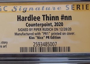 Hardlee Thinn Piper Rudich Artist Proof #1 Topless KISS Cover Edition CGC 9.8 SS