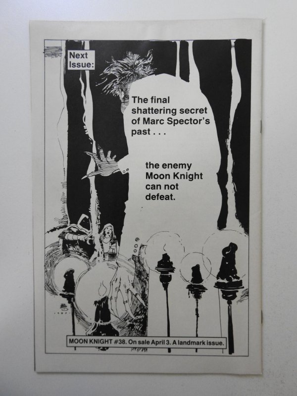 Moon Knight #37 (1984) FN+ Condition! Stain top of book