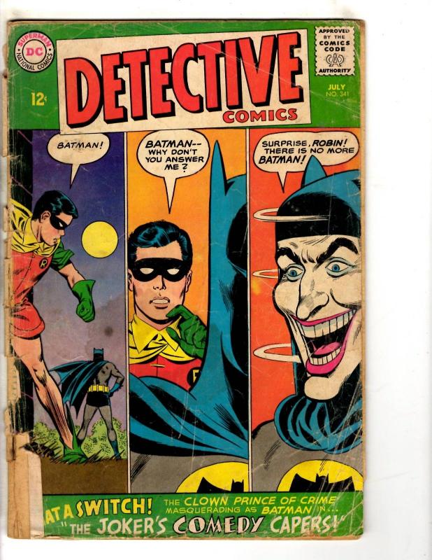 Detective Comics # 341 GD DC Comic Book Feat. Batman Robin Joker Catwoman JG9