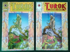 Turok Dinosaur Hunter #1 *rare* GOLD Edition Signed by Bob Layton Plus #1 Foil