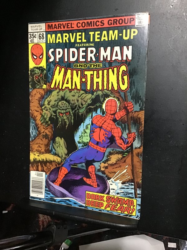 Marvel Team-Up #68 (1978) Spider-Man,, Man Thing! New TV appearance! VF+ Wow!