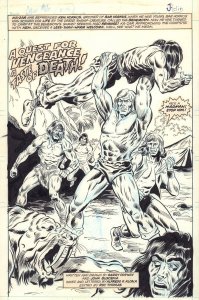 Planet of the Apes #86 Marvel UK Issue Ka-Zar Title Splash '76 art by Jeff Aclin