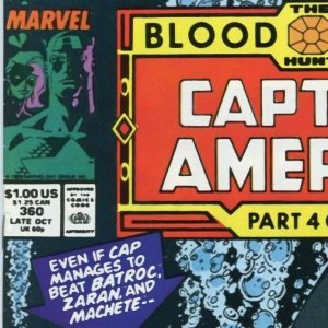 Captain America #360 - 2nd Cameo Appearance of Crossbones - Marvel Comics 1989