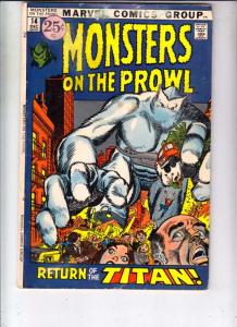 Monsters on the Prowl #14 (Dec-71) FN Mid-Grade 