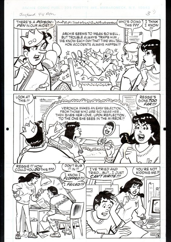 Jughead #44 Page 3 Original Comic Book Art- Archie- Stan Goldberg