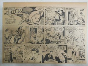 Flying Jenny Sunday Page by Russell Keaton from 2/9/1941 Size 11 x 15 inches BW