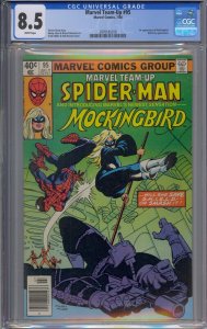 MARVEL TEAM-UP #95 CGC 8.5 1ST MOCKINGBIRD WHITE PAGES NEWSSTAND 