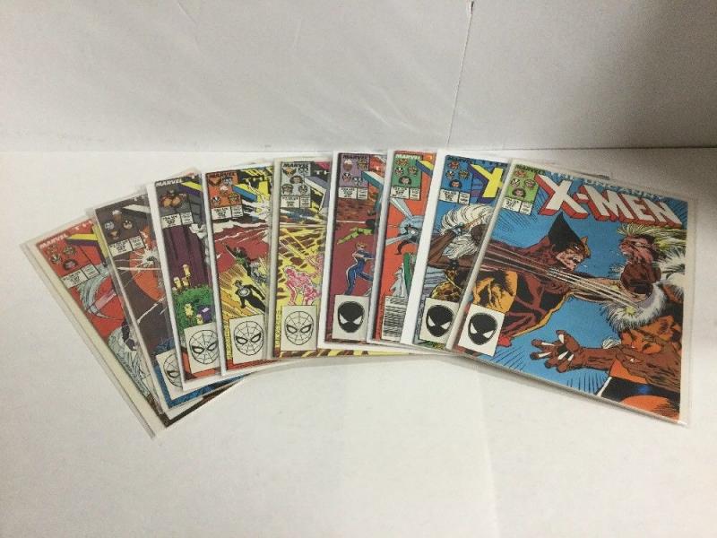 Uncanny X-Men 222-230 Lot Set Run Vf-Nm Very Fine-Near Mint Marvel Comics