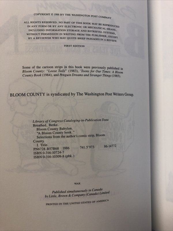 Bloom Country Babylon : Five Years Of Basic Naughtiness (Paperback) 1986 (NM)