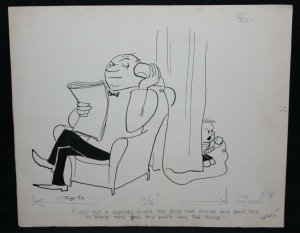 Tin Can Telephone Humorama Gag - Signed - Signed art by Al Ross