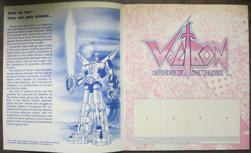 Voltron- Defender of the Universe Panini Sticker Album 1980s Cartoon Collectible