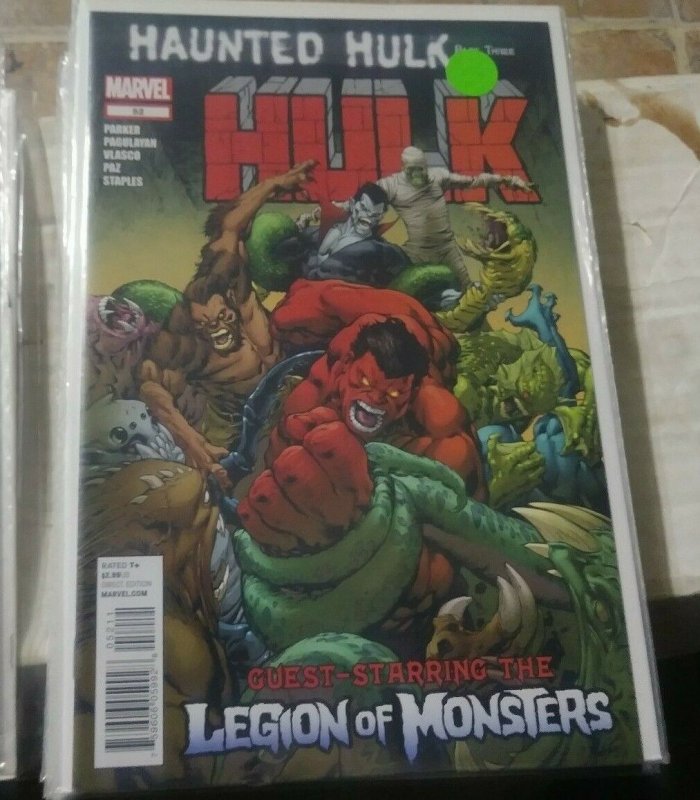  HULK #  52 2012 MARVEL RED HULK GENERAL ROSS +LEGION OF MONSTERS MORBIUS