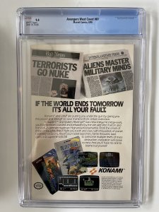 AVENGERS WEST COAST #61 Cameo Time Keepers Origin Kang (CGC 9.4) Beautiful KEY