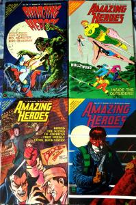 AMAZING HEROES #21-143, 30 diff (1983-1988)-history of comics YOU ARE THERE F/+