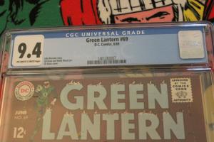 Green Lantern #69 (DC, 1969) CGC NM 9.4 Off-white to white pages