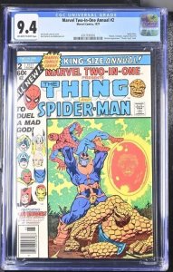 MARVEL TWO-IN-ONE ANNUAL #2 CGC 9.4 THING SPIDER-MAN THANOS AVENGERS