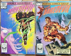 DAREDEVIL #190-191 VF/VF- (Marvel 1983) FRANK MILLER Elektra Returns! Set Of 2