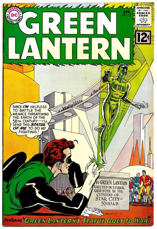 GREEN LANTERN #12 (Apr1962) 6.0 FN ★ Gil Kane!  Hal Jordan as Pol Manning!!