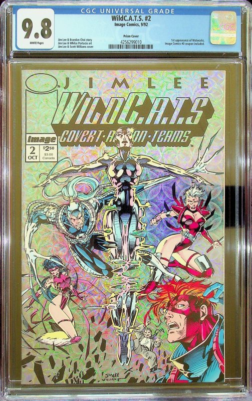 WildC.A.T.s: Covert Action Teams #2 Prism Foil Cover (1992) - CGC 9.8