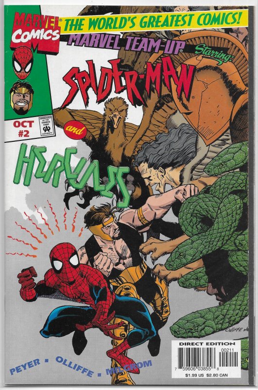 Marvel Team-Up (vol. 2, 1997) # 2 FN Spider-Man, Hercules, Peyer/Olliffe