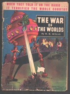 War Of The Worlds 1938-Whitman-H G Wells-robot-alien-sci-fi- 8 1/2  X 11 1/2-...