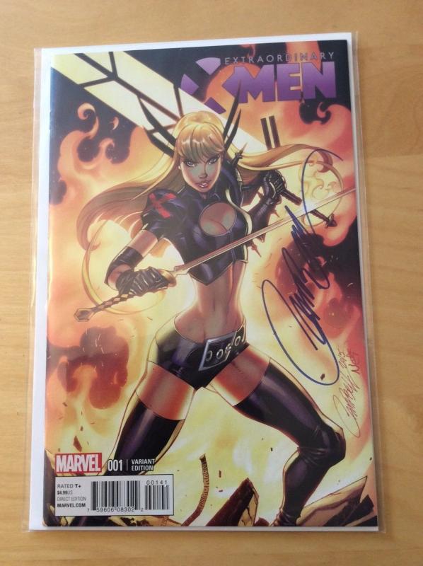 EXTRAORDINARY X MEN 1, NM- (9.0 - 9.2) SIGNED BY J SCOTT CAMPBELL, MAGIK VARIANT