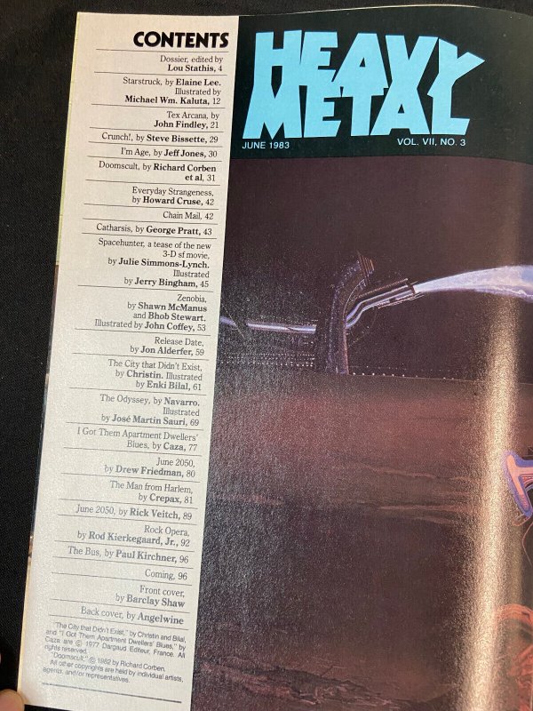 HEAVY METAL MAGAZINE JUNE 1983 VF RICHARD CORBEN
