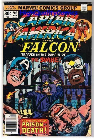 CAPTAIN AMERICA #206, FN+, Jack Kirby, Falcon, 1968, more CA in store