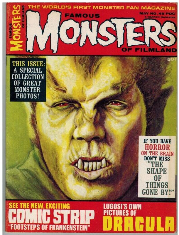 FAMOUS MONSTERS OF FILMLAND 49 F-VF May 1968