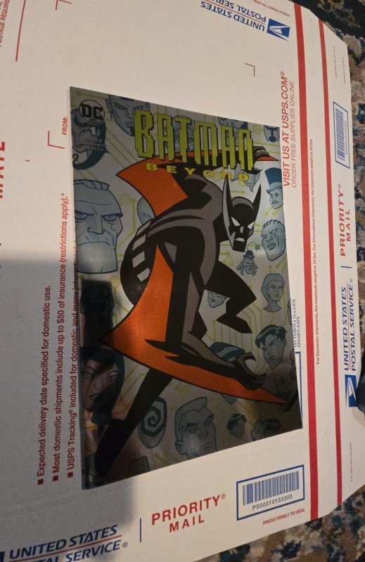 Batman Beyond #1 Fanexpo Facsimile metal holo cover