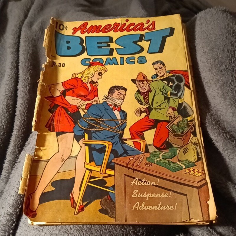 America's Best Comic 30 Black Terror Miss Masque Schomburg Headlights Cover 1949