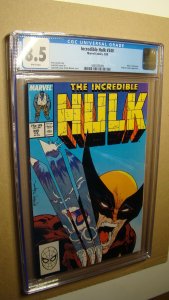 HULK 340 *CGC 8.5 WHITE PAGES* WOLVERINE VS HULK REMATCH McFARLANE ART X-MEN