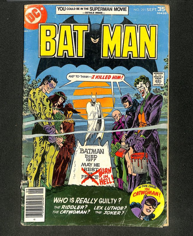 Batman #291 Joker Riddler Catwoman!