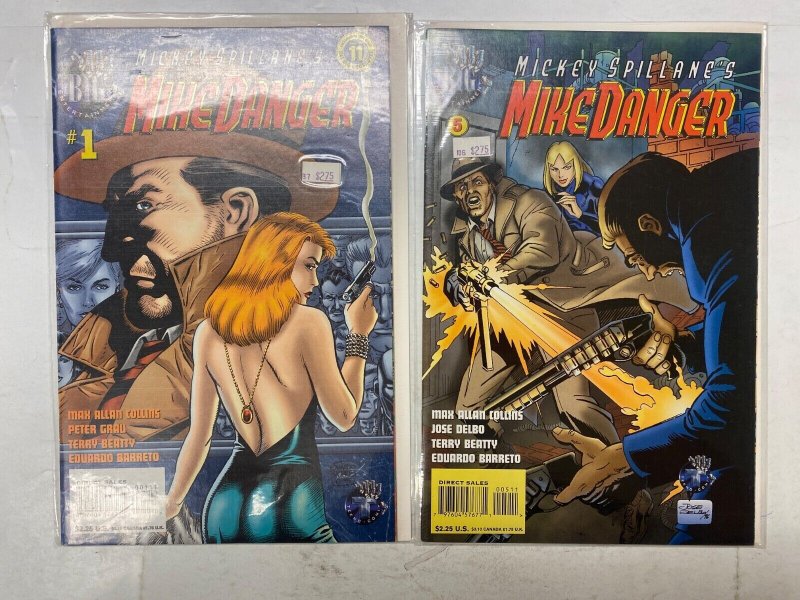 5 BIG comic books Mike Danger #1 5 6 9 American Flagg 53 KM40
