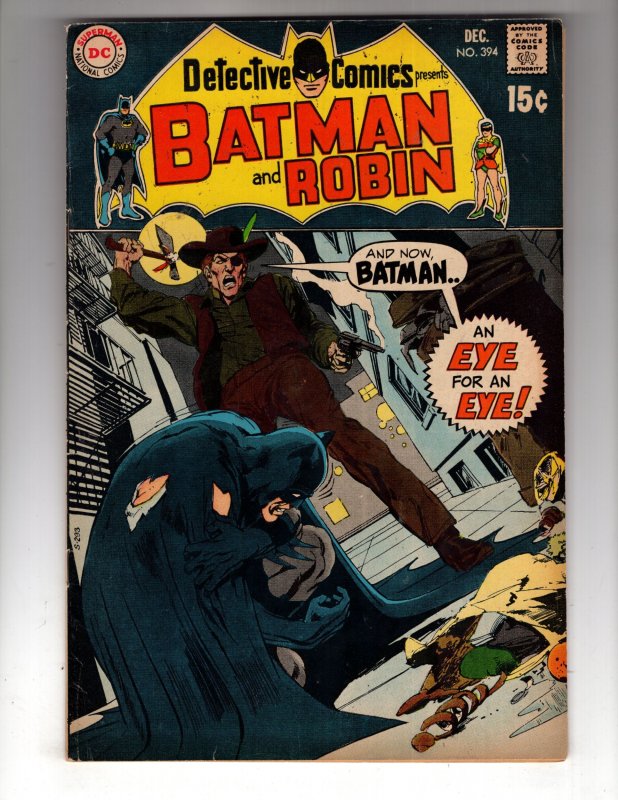 Detective Comics #394 (1969) Neal Adams Cover ~ Silver Age DC / ID#22