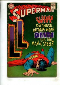 SUPERMAN #204 (4.5) THE CASE OF THE LETHAL LETTERS!! 1968