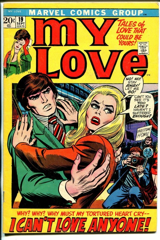 My Love #19 1972-Marvel-romantic tension cover-John Buscema-Romita-FN