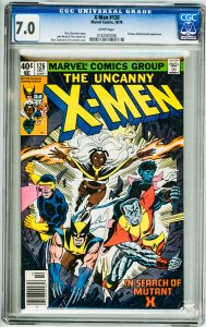 X-Men #126 CGC 7.0! glue residue front of slab