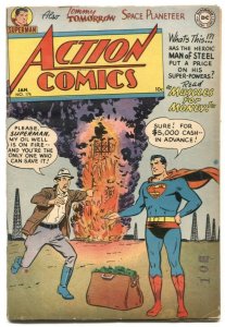 ACTION COMICS #176 1953- Oil Well fire cover- SUPERMAN vg+