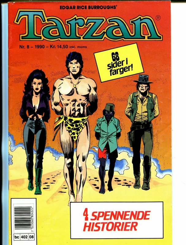 Tarzan #8 1990-Edgar Rice Burroughs-Norwegian-non U.S. story-VF-