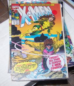 X-MEN # 1 MARVEL 1993 RARE PIZZA HUT POLYBAGGED ROGUE+GAMBIT vs sentinels