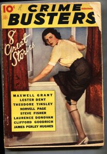 Crime Busters #1 Nov 1937-Rare Pulp Mag-Stocking GGA photo cover